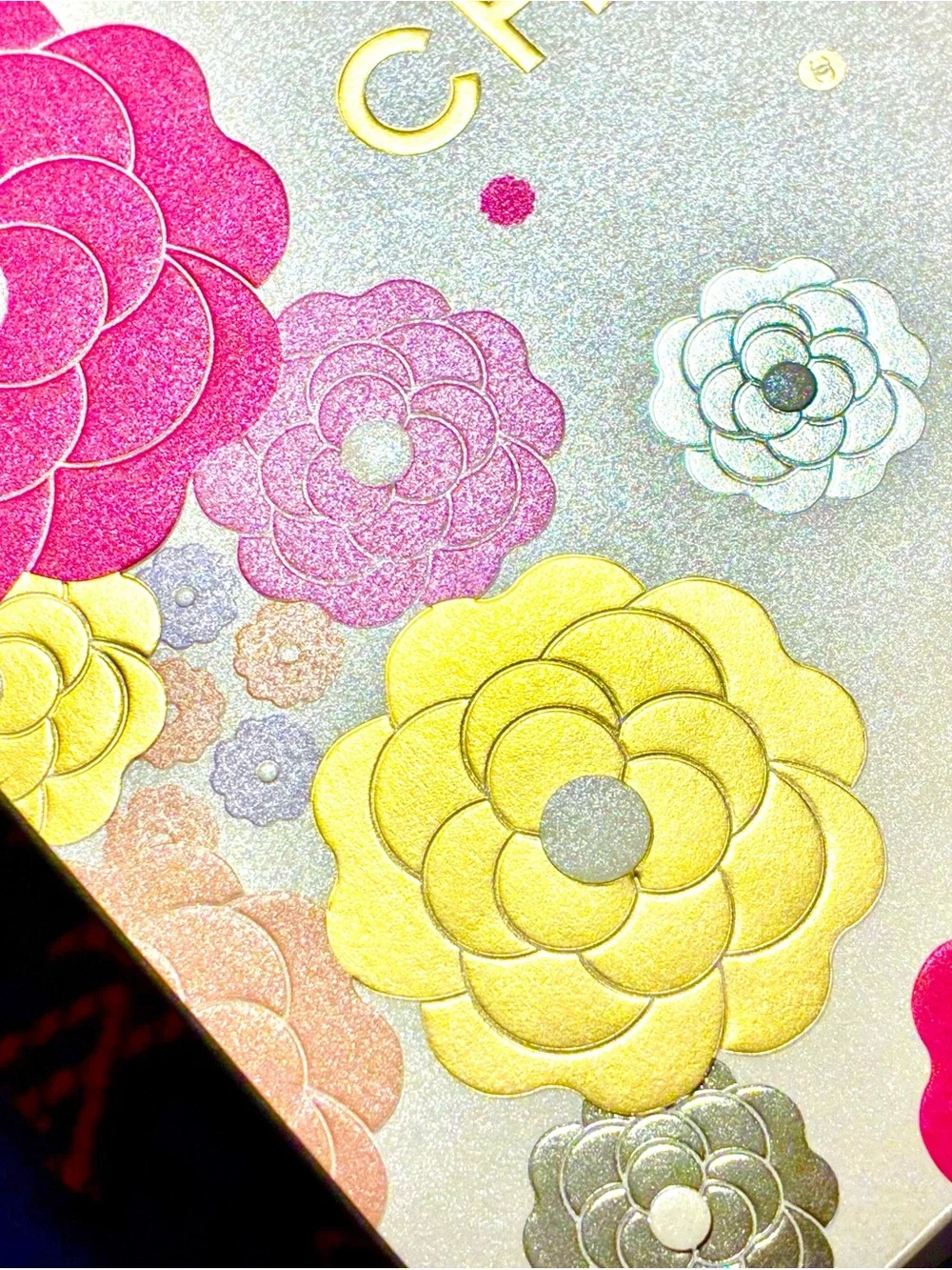 CHANEL Floral Decorative Box in Pink, Gold, Silver